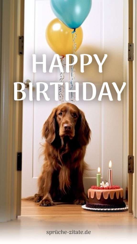 geburtstagswunsch geburtstagskarte lustig frech hund ballons whatsapp iphone android vollbild