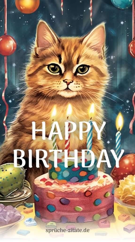 geburtstagswunsch geburtstagswünsche geburtstagskarte lustig frech katze whatsapp iphone android vollbild