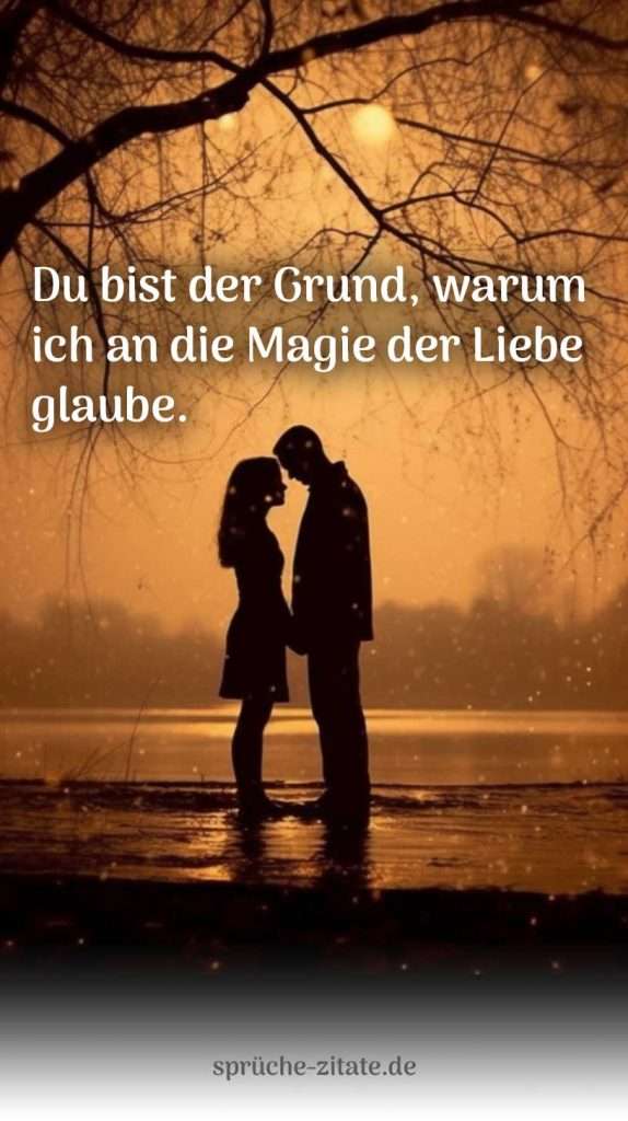 Liebessprüche Paar Romantisch Dunkel Baum magie ich liebe dich pärchen hochzeit ehe