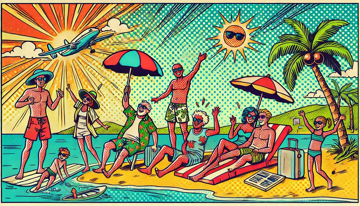 Schönen Urlaub wünschen lustig