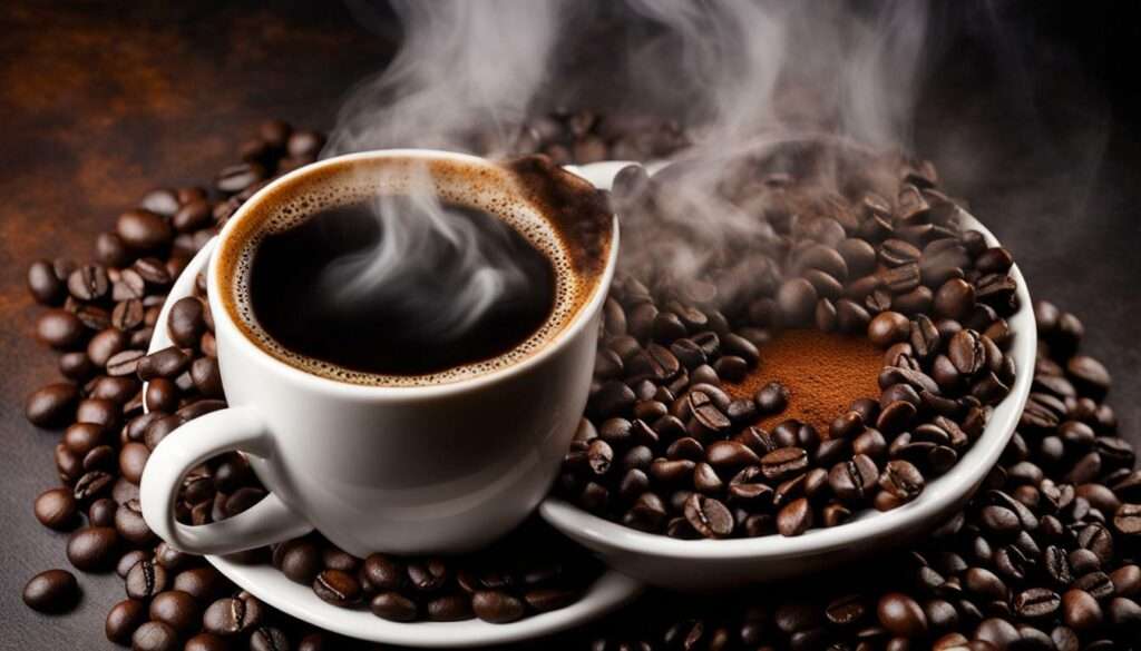 Kaffeebohnen auf dunklem Hintergrund Kaffeebohnen auf dunklem Hintergrund