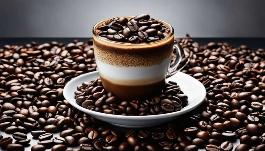 Kaffeebohnen in einem Glas Kaffeebohnen in einem Glas