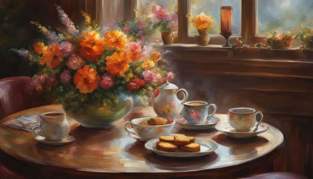 schöne Tasse Kaffee und Freunde