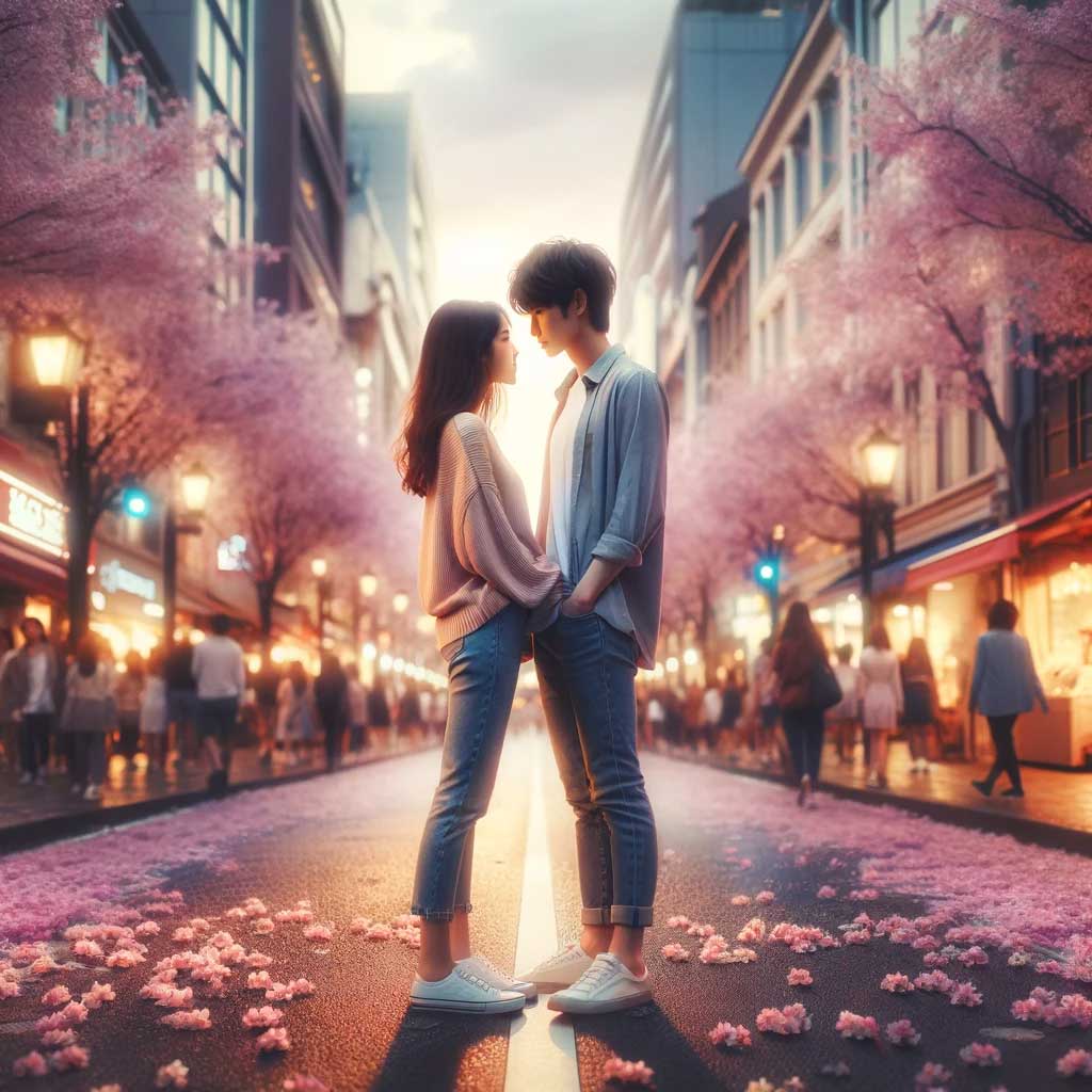 Guten Morgen Herz über Kopf Sprüche paar pärchen rosenblüten