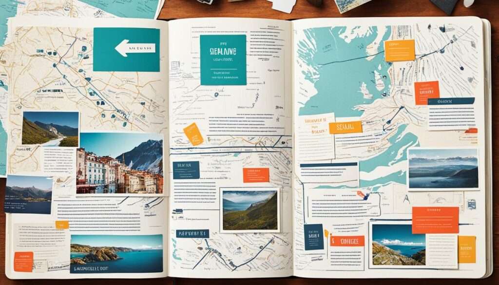 Ansprechendes Reisetagebuch Layout