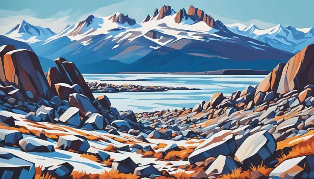 Findlinge inmitten einer Landschaft Findlinge inmitten einer Landschaft