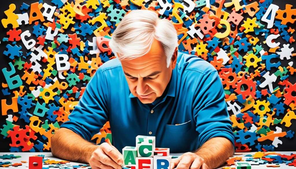 Kognitive Stimulation durch Buchstabensalat