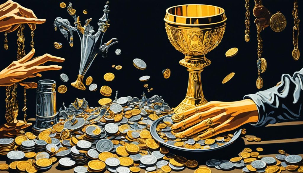 Gier und Sucht nach materiellen Besitztümern Gier und Sucht nach materiellen Besitztümern