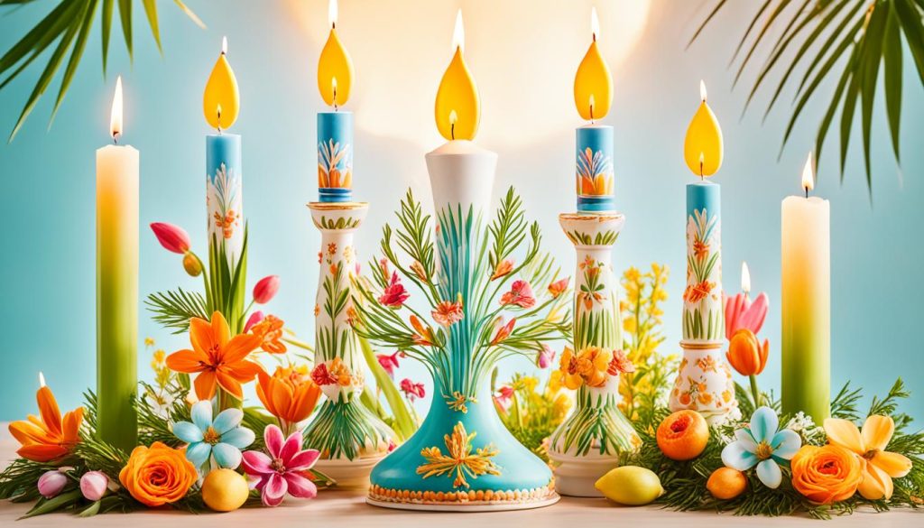 Palmweihe und Osterkerze Palmweihe und Osterkerze