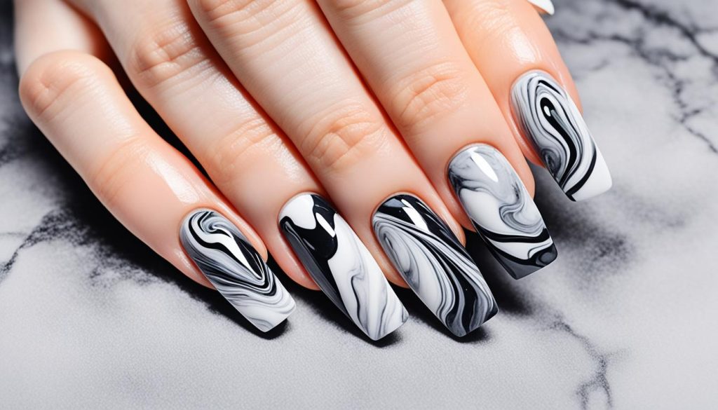 marmor-effekt nägel