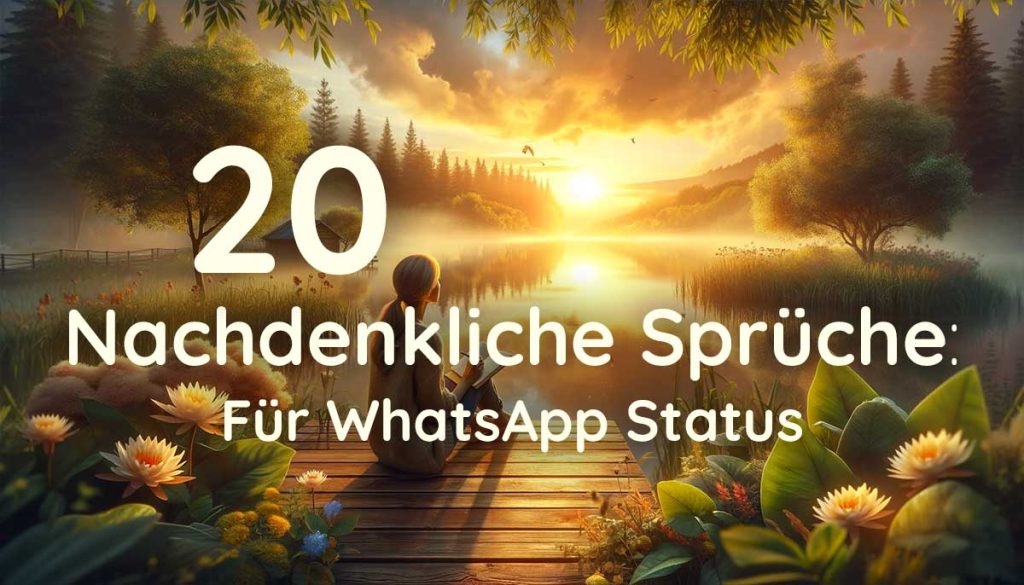 Nachdenklich Status Sprüche WhatsApp