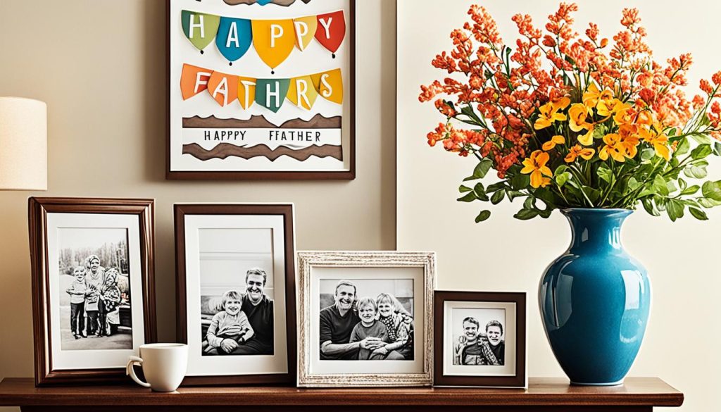 vatertagsdekoration mit bildern vatertagsdekoration mit bildern