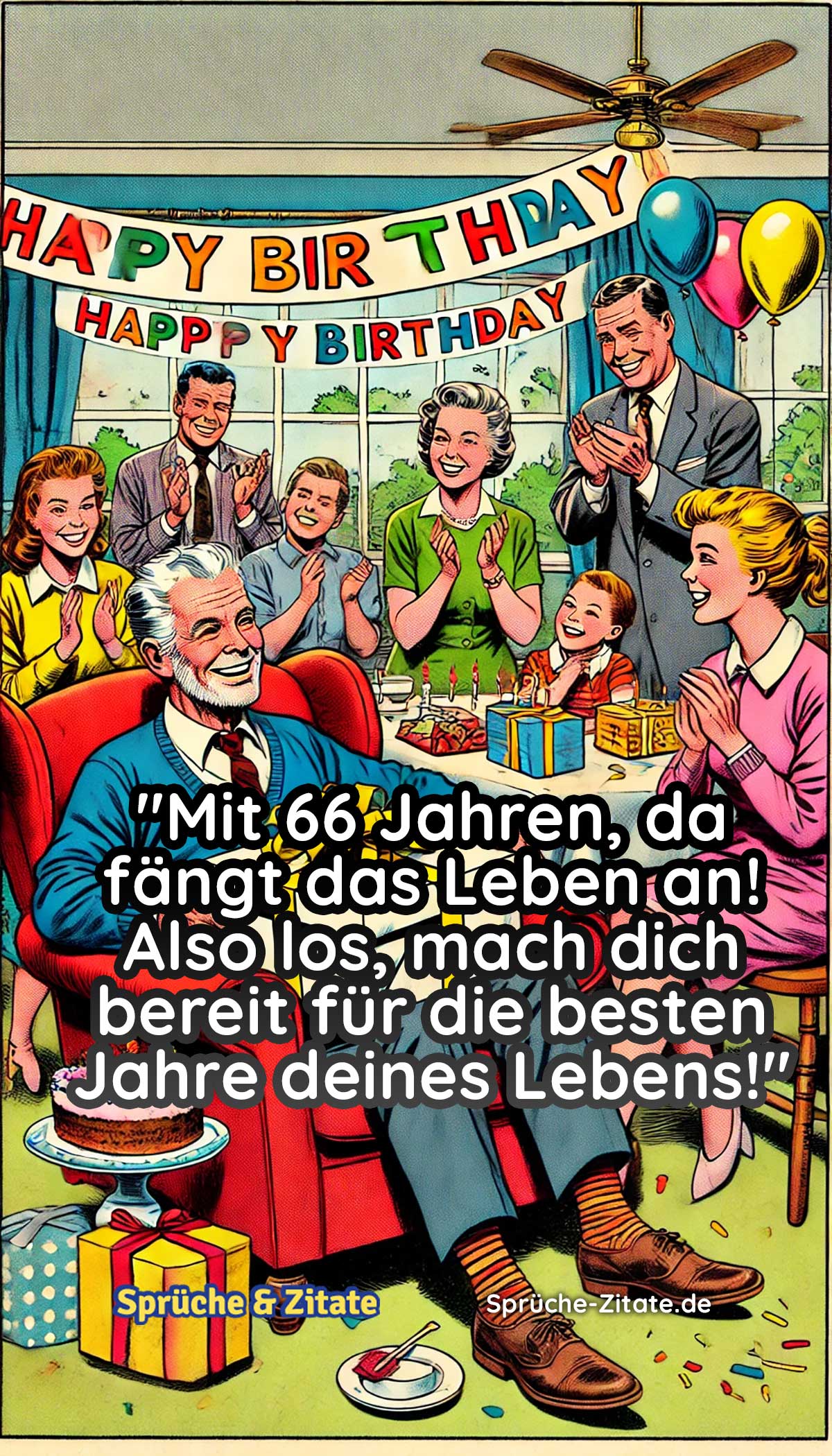 WhatsApp Geburtstagsbilder Kostenlos zum 66. Geburtstag 1
