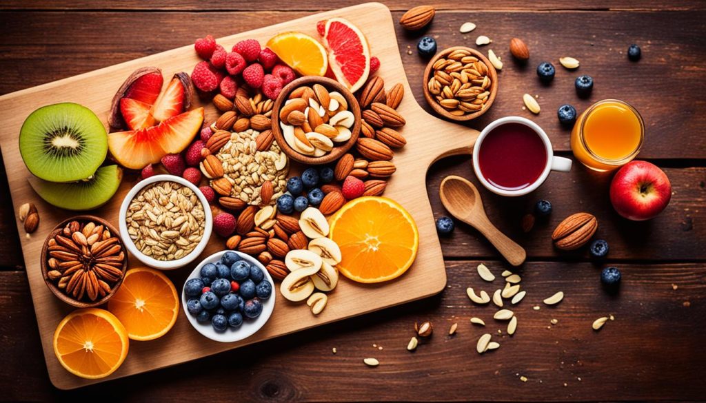 Gesundes Frühstück für Energievorbereitung Gesundes Frühstück für Energievorbereitung