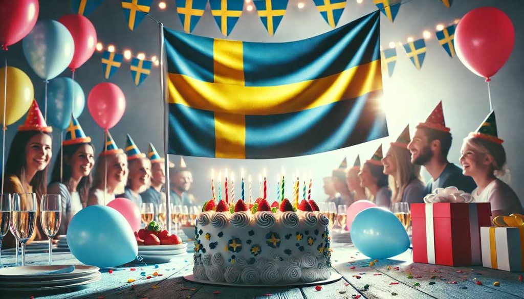 Schwedische Geburtstagswünsche mit Übersetzung (deutsch)
