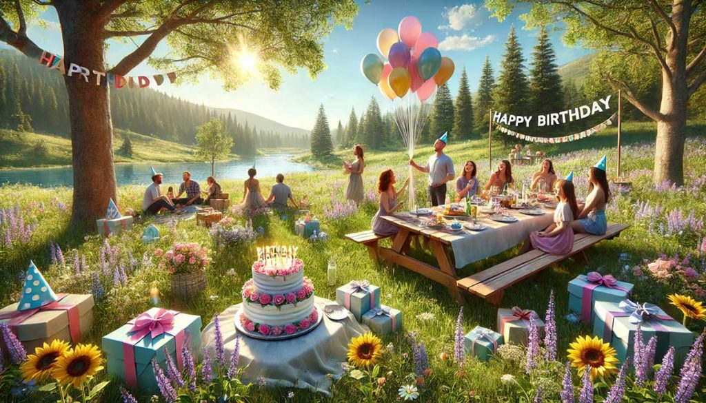 Geburtstagswünsche Party in der Natur