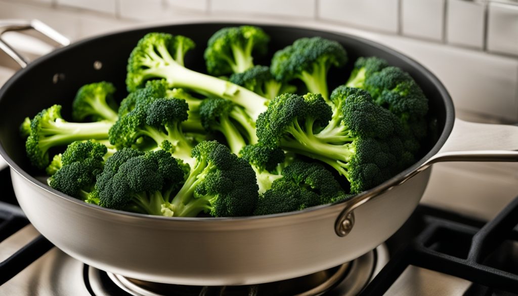 Brokkoli garen dampf Brokkoli garen dampf