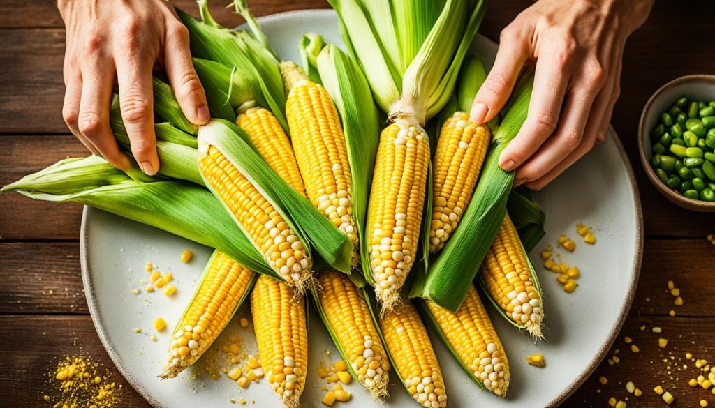 Frischer Mais Auswahl Frischer Mais Auswahl