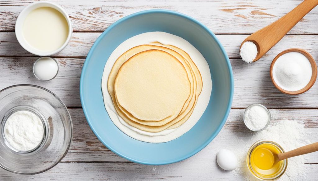 Grundzutaten für milchfreie Pfannkuchen Grundzutaten für milchfreie Pfannkuchen