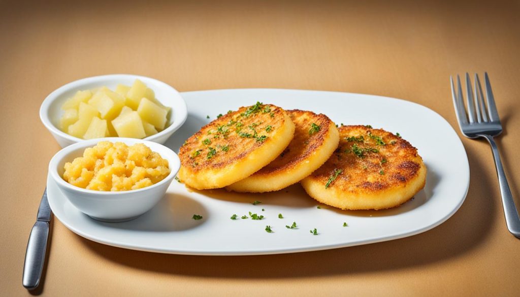 Kartoffelpuffer mit Apfelmus Kartoffelpuffer mit Apfelmus
