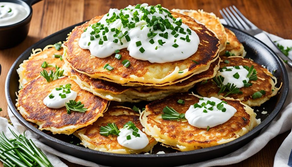 Knusprige Kartoffelpannekuchen Knusprige Kartoffelpannekuchen