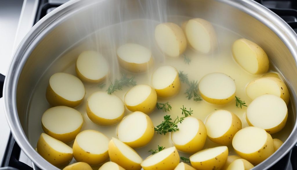 Kochen von Kartoffeln Kochen von Kartoffeln