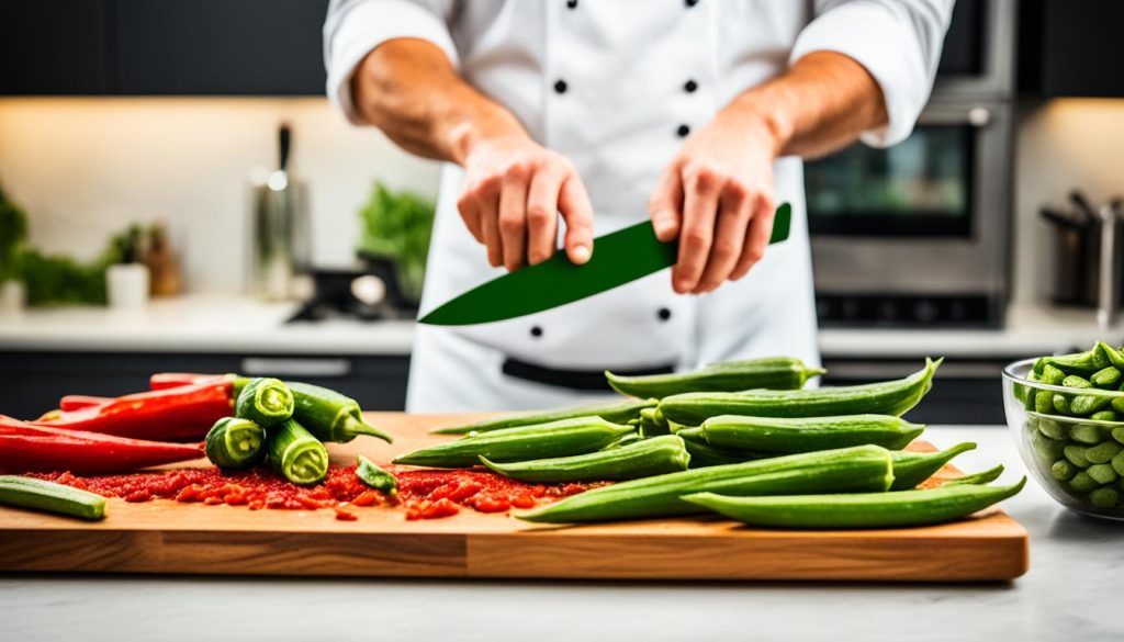 Okraschoten in der Küche Okraschoten in der Küche