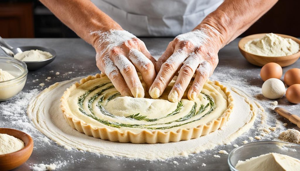 Quiche Teig kneten Quiche Teig kneten