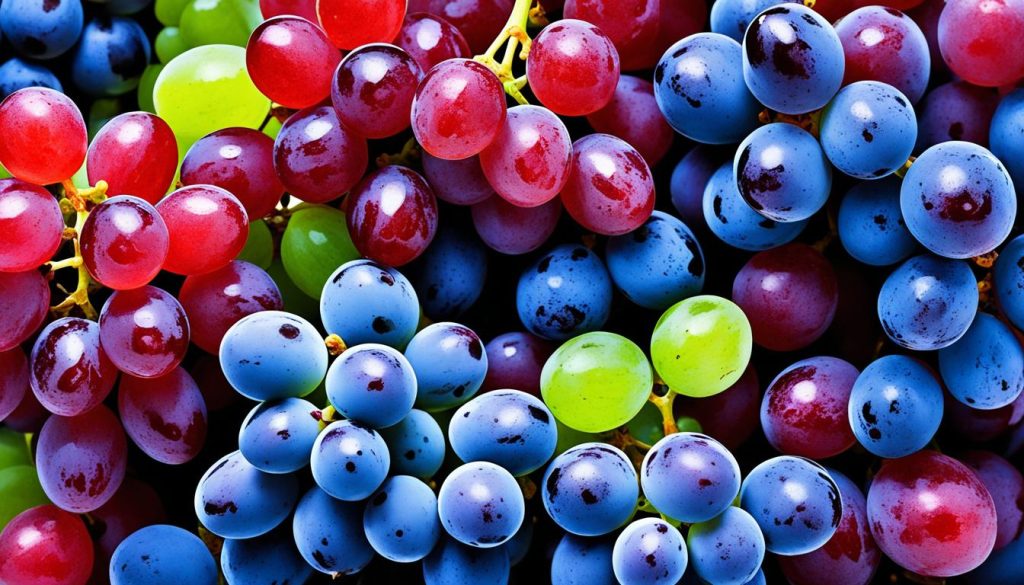 Rote und blaue Weintrauben antioxidantien Rote und blaue Weintrauben antioxidantien
