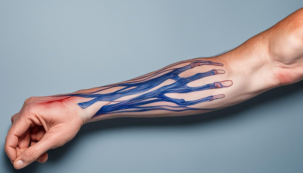 Sehnenscheidenentzündung am Arm Sehnenscheidenentzündung am Arm