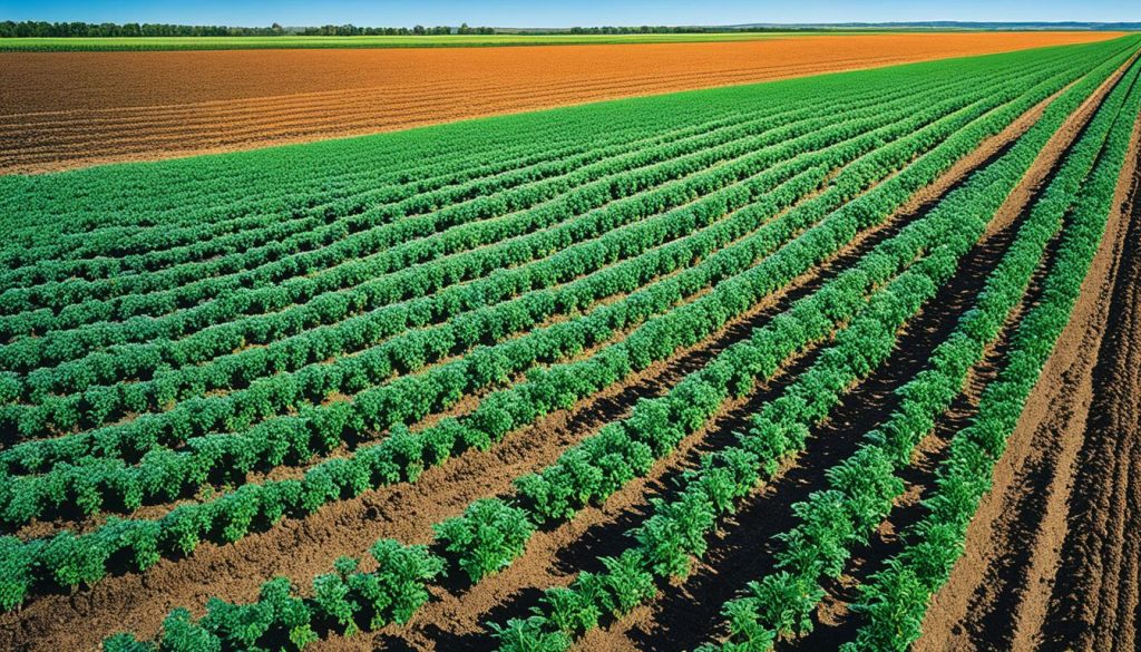 Sesampflanze im Anbau Sesampflanze im Anbau