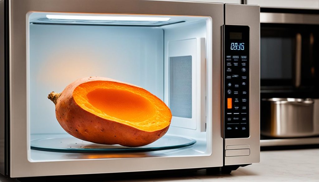 Süßkartoffel in der Mikrowelle zubereiten Süßkartoffel in der Mikrowelle zubereiten