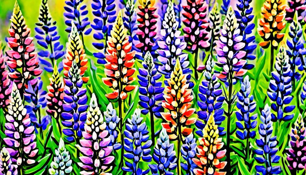 Verschiedene Lupinenarten Verschiedene Lupinenarten