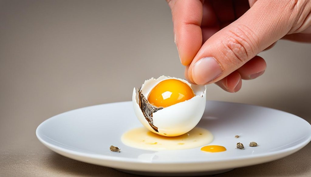 Wachteleier öffnen Wachteleier öffnen