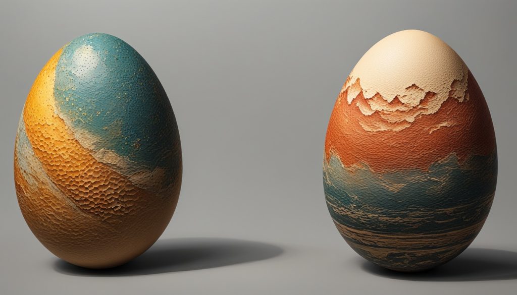 Wachteleier und Hühnereier im Vergleich Wachteleier und Hühnereier im Vergleich