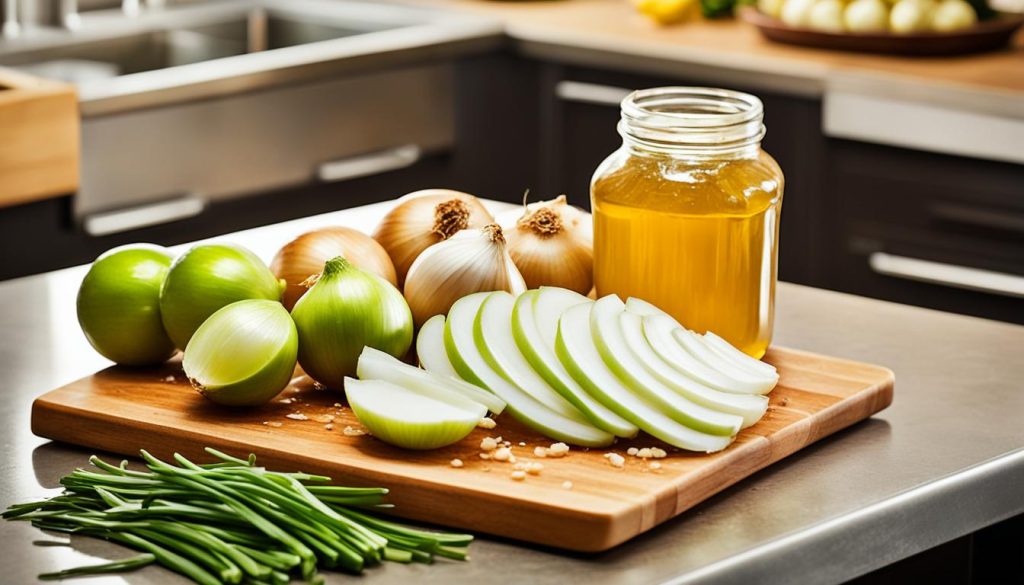 Zwiebelsaft mit Honig Zutaten Zwiebelsaft mit Honig Zutaten
