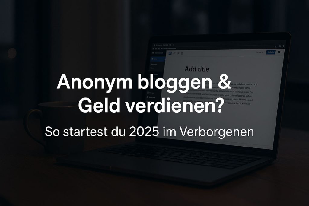 Anonym durch Bloggen Geld verdienen
