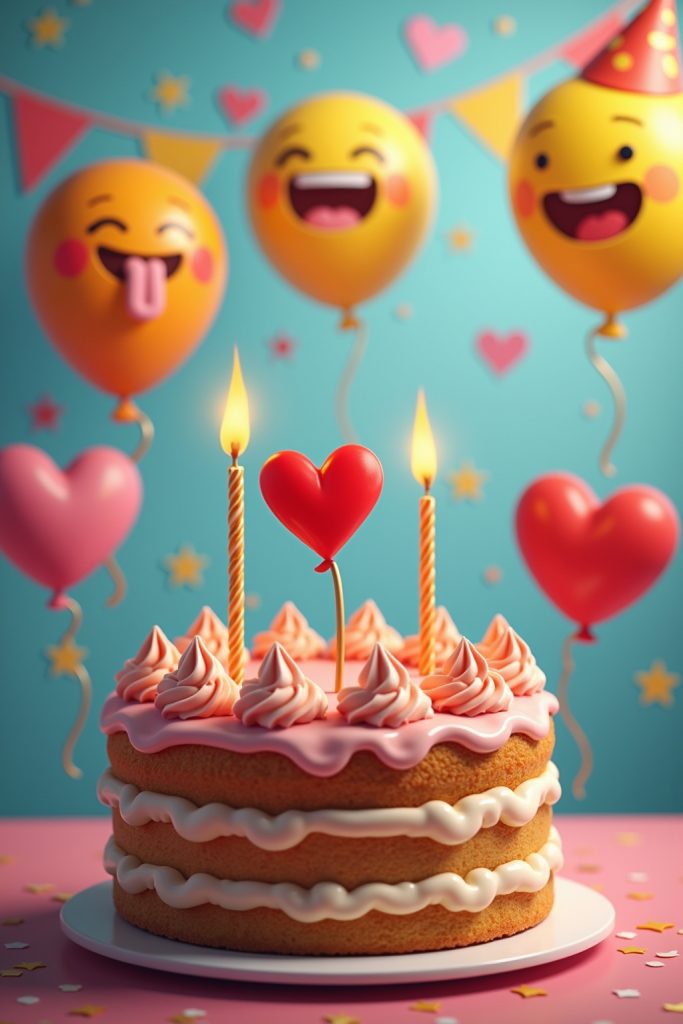 Süße WhatsApp Geburtstagswünsche mit Emojis-Titel