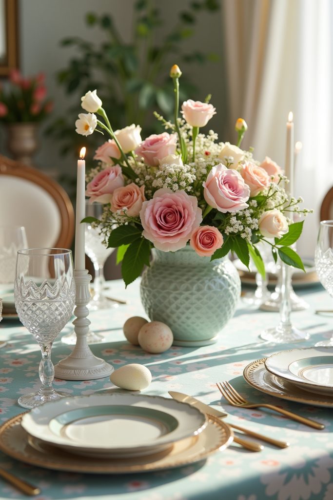 Elegante Oster Tischdecke Deko Ideen-Titel