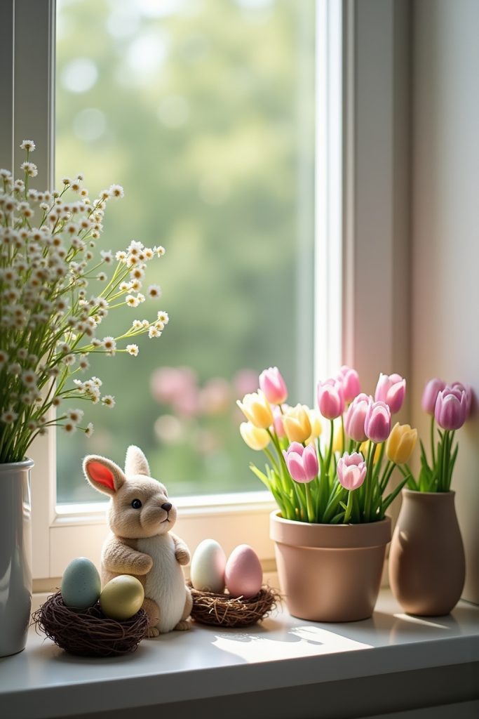 Frühlingshafte Osterdeko Ideen für die Fensterbank-Titel