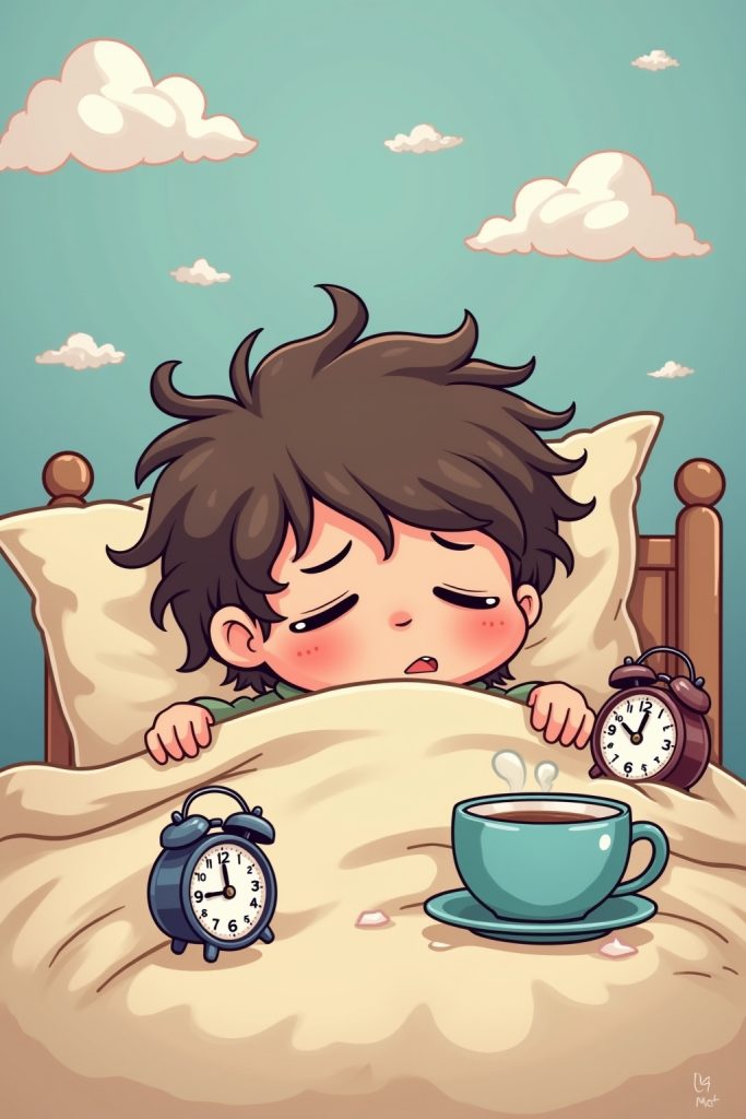 Humorvolle Schlafmangel Sprüche-Titel