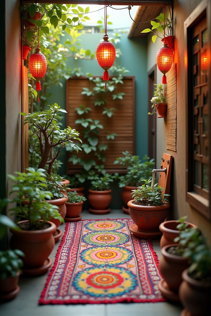 Idnische Gartenideen für klene Balkone-Titel