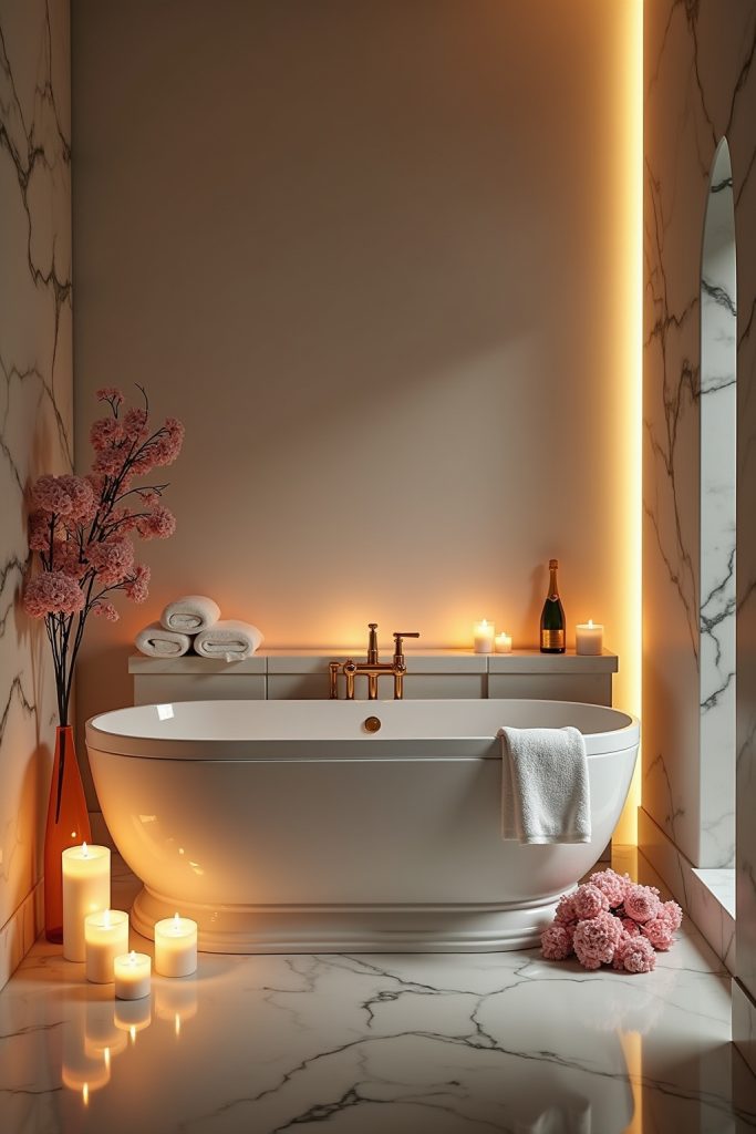 Luxuriöse Badewannen Deko Ideen-Titel