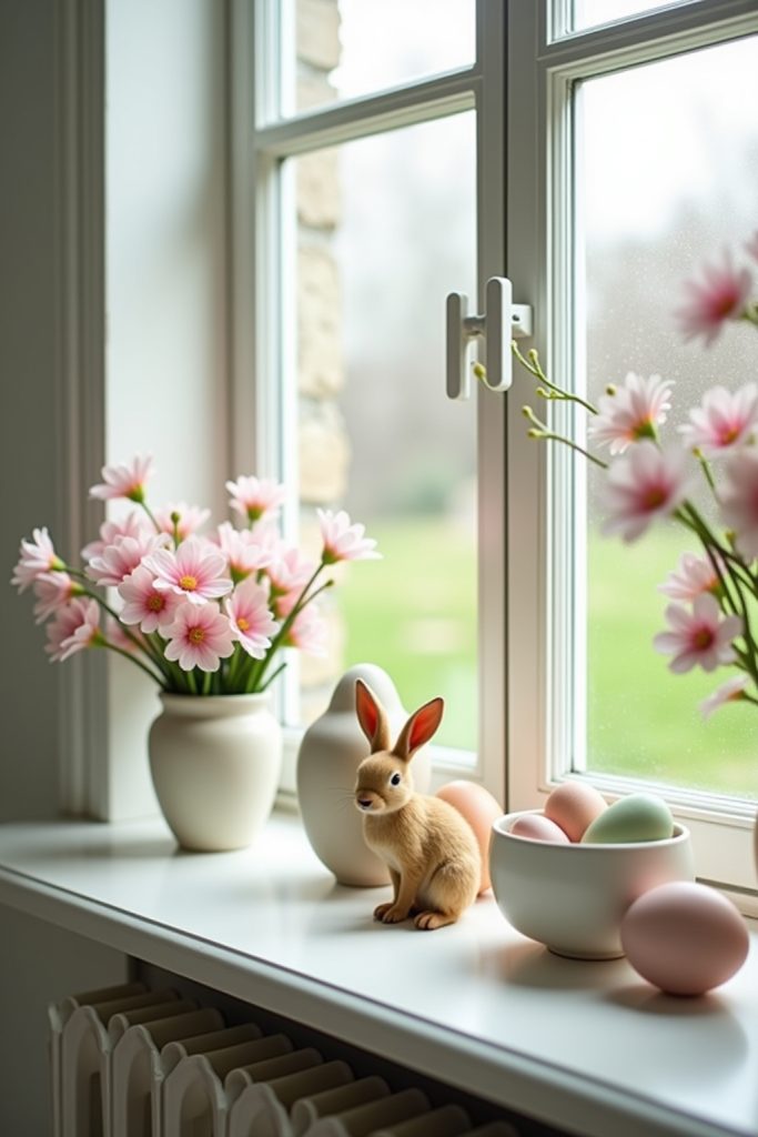Moderne Osterdeko Ideen für die Fensterbank-Titel