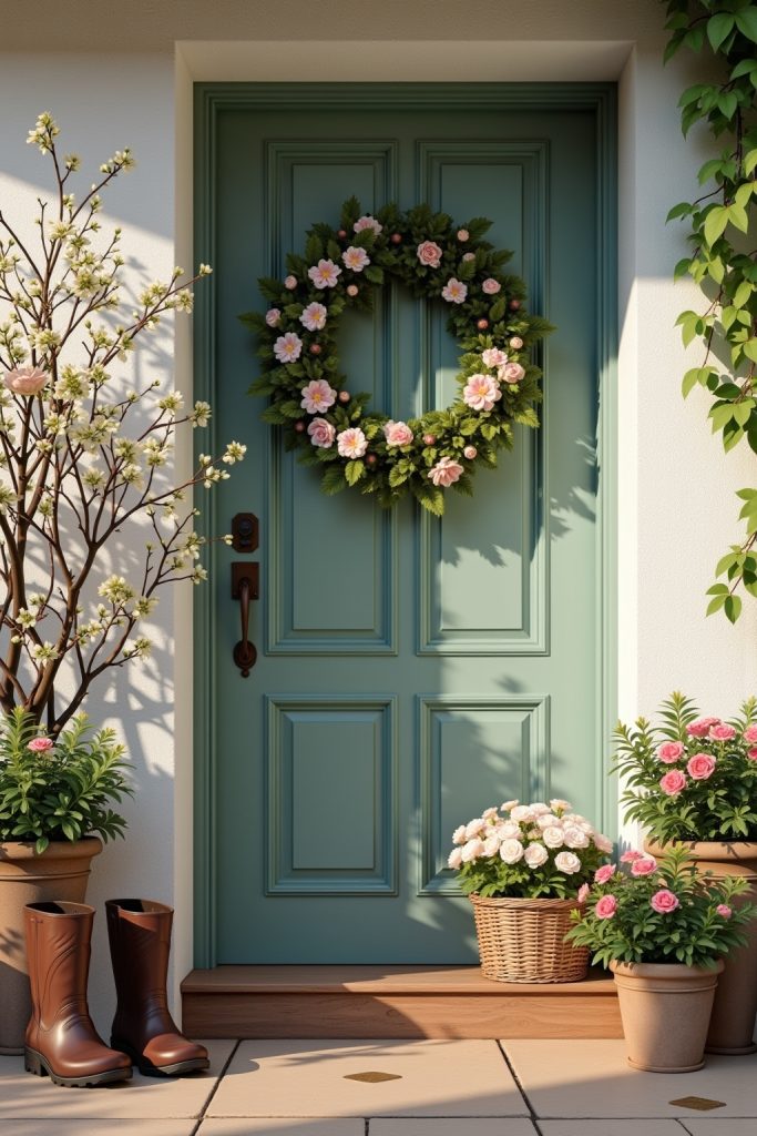 Natürliche Deko Ideen für Frühling Hauseingang-Titel