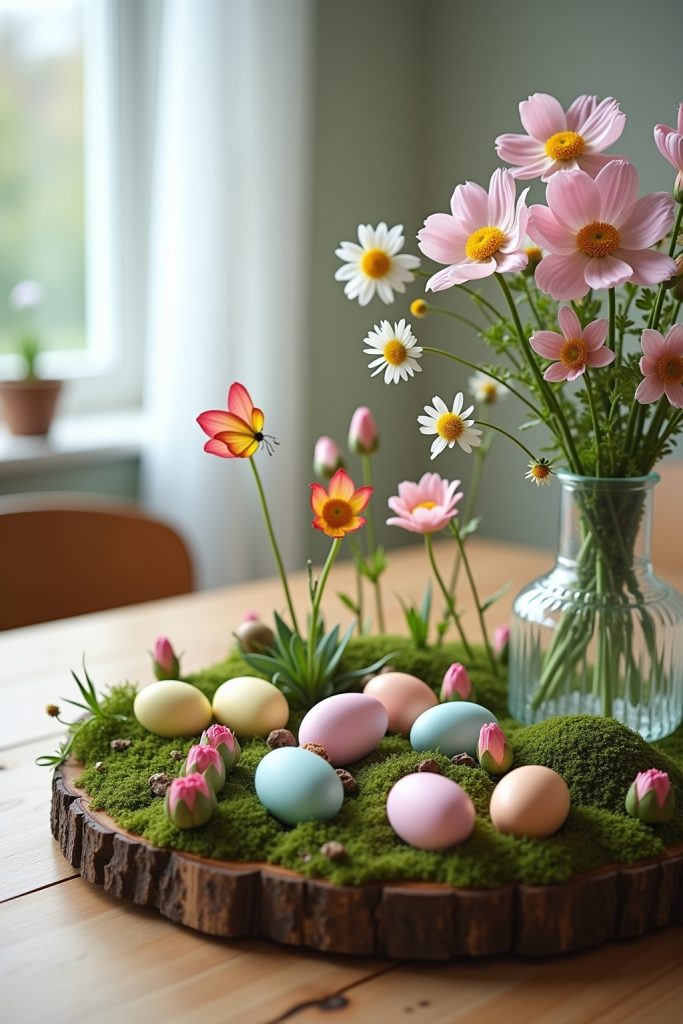 Natürliche Frühlingsdeko Ideen für Tablett-Titel