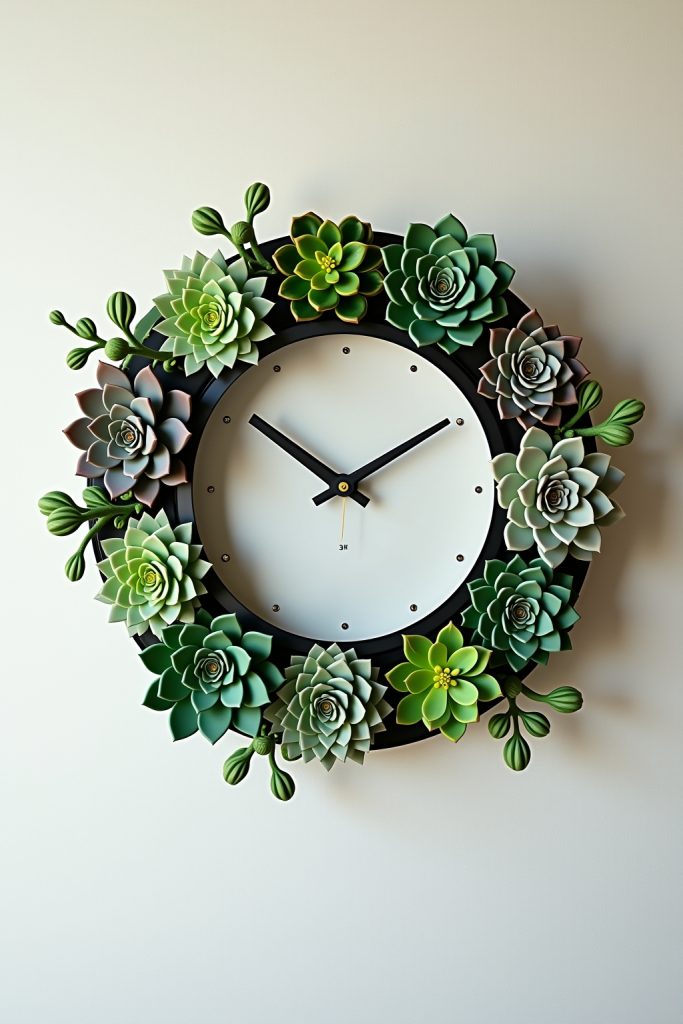 Sukkulenten Wanduhren Garten Design Ideen-Titel