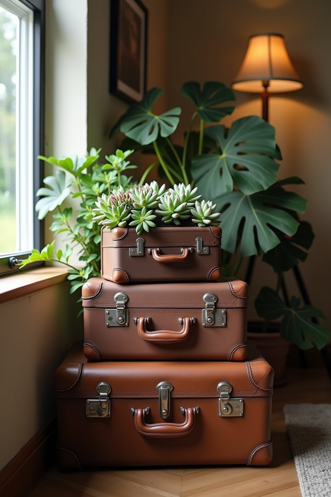 Vintage Koffer befplanzen Ideen-Titel