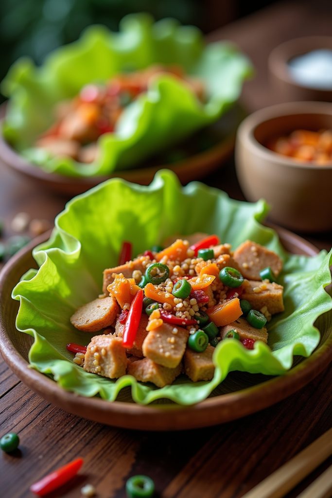 exotic asian turkey lettuce wraps recipes-Titel