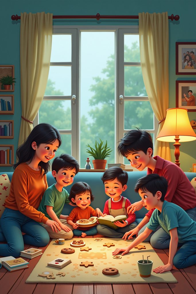 home acitivities at rainy day-Titel